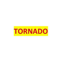 SigCom 880-0057-Y Label for SPECTRUM Pull Stations Lower Section "TORNADO", Red Text, Yellow Label