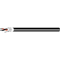 West Penn AQ293BK0500 18/2 Stranded Shielded Audio Cable, AQUASEAL Direct Burial CL3, FPL, 500' (152.4m), Reel, Black