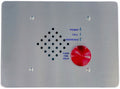 Alpha 4887-S High-Security Remote Call Station, Mushroom-Type Button, Metal, Red