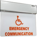 Alpha RSN7050E 120V Emergency Communication Sign, Single Sided, Red