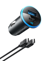 Anker 323 Car Charger (52.5W) - front view | Silarius