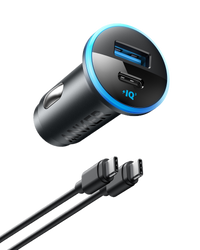 Anker 323 Car Charger (52.5W) - front view | Silarius