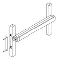 Adams Rite BFK-MS1850-10-628 MS Series Blank Flat Aluminum Faceplate Kit, Clear Finish