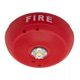System Sensor SCRLED Series Ceiling Mount Strobe with LED, FIRE Label, Red