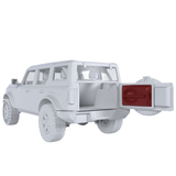 Bronco 6th Gen Loaded Tailgate Enclosure with 12' Subwoofer and RGB LED Lighting - rear view | Silarius