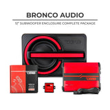 Bronco 6th Gen BRO-BASS Package 12' Subwoofer Enclosure Complete Package - front view | Silarius