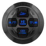 Marine And Powersports Waterproof Bluetooth Audio Receiver With Controls and Microphone - side view | Silarius