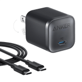 Anker Nano Charger (45W) with USB-C to USB-C Cable - front view | Silarius