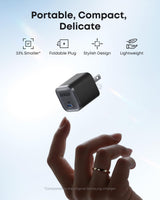 Anker Nano Charger (45W) with USB-C to USB-C Cable - rear view | Silarius