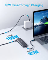 Refurbished Anker 332 USB-C Hub (5-in-1) - rear view | Silarius