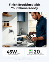 Anker Nano Charger (45W) with USB-C to USB-C Cable - detail view | Silarius