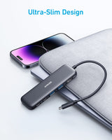Refurbished Anker 332 USB-C Hub (5-in-1) - detail view | Silarius