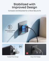 Anker Nano Charger (70W, 3 Ports) - detail view | Silarius