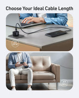 Anker USB-A to USB-C Cable (3 ft/6 ft, Upcycled-Braided) - detail view | Silarius
