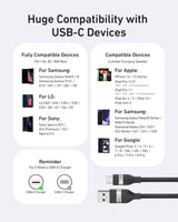 Anker USB-A to USB-C Cable (3 ft/6 ft, Upcycled-Braided) - detail view | Silarius