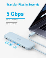 Refurbished Anker 332 USB-C Hub (5-in-1) - detail view | Silarius