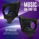 Can-Am Maverick X3 (2017-Up) Rear Door Speaker Panels with Digital LED Badge