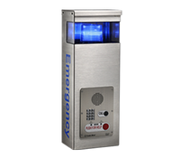 Code Blue CB2E00387 CB 2-e Wall Mount Interactive Voice Communication Unit, PoE, Blue Emergency Text, Brushed Stainless Steel