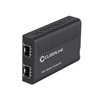 Cleerline SSF-SFP-SFP-CON10G-UK 10G Base-X SFP+ to SFP+ Converter, DIP Switch, AC UK Adapter Included