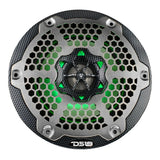 NXL 6.5' 2-Way Coaxial Marine Speaker With LED RGB Lights 100 Watts Rms 4-Ohm - Black Carbon Fiber - detail view | Silarius