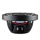 NXL 6.5' 2-Way Coaxial Marine Speaker With LED RGB Lights 100 Watts Rms 4-Ohm - Black Carbon Fiber - detail view | Silarius