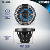 6.5' Marine 2-Way Hybrid Speaker with RGB LED, Compression Driver and Neodymium Magnet | 250W RMS... - detail view | Silarius