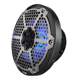 DS18 CF-8M NXL 8" 2-Way Coaxial Marine Speaker With LED RGB Lights 125 Watts Rms 4-Ohm - Black Carbon Fiber