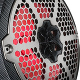 DS18 CF-8M NXL 8" 2-Way Coaxial Marine Speaker With LED RGB Lights 125 Watts Rms 4-Ohm - Black Carbon Fiber