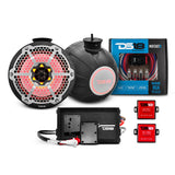 8' Compact Speaker Tower with Marine Amplifier, Installation Kit, and RGB LED Lights - Perfect Pa... - detail view | Silarius