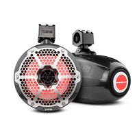 NXL 8' Neodymium Marine and Powersports Towers with Built-in Passive Radiator, 1' Driver and LED R... - front view | Silarius
