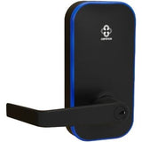 Centrios CEB100-AU-BSP-PARA-CE234S-497-KR Cylindrical Lock Key-in-Lever, Augusta, PARA, 2 3/4" Backset Square Corner Latch, ANSI 4 7/8", Black Suede Powdercoat