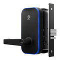 Centrios CEM100-AU-BSP-LC Mortise Lock, Less Cylinder, Augusta Lever, Black Suede