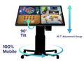 Clear Touch CTI-STAND-MINC Mini Convertible Mobile Stand - Curve-Shaped Open Base with Motorized Height