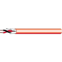 West Penn D975RD0500 18/2 Solid Shielded FPLR Fire Alarm Cable, 500' (152.4m) Reel, Red
