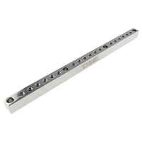 Chrome Plated Distribution Bar Block 3x 1/0-GA and 15 x 2/0-GA Direct Bolt Down Type 19' Long - front view | Silarius