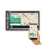 6.9' Touchscreen Double-DIN Headunit with DVD, Bluetooth, USB and Mirror Link - rear view | Silarius