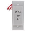 Dortronics N5286-P23DAXE1 Pneumatic Time Delay Push Plate Narrow Style Switch, "PUSH TO EXIT" (Black Letters)