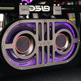 Dual 8' Marine and Powersports PRO Roll Cage Sound Bar System with Built in LED RGB Lights 500 Watt... - side view | Silarius