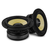 DXQ 3.5' Midrange Speaker with Yellow Straw + Composite Foam Cone | 60W RMS 4-Ohm - front view | Silarius