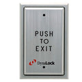 DynaLock 6750 Single-Gang Push Plate, Satin Aluminum