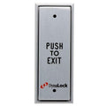 DynaLock 6850 Narrow Push Plate, SPDT Double Break, Satin Aluminum