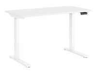 Humanscale FTR2448WH_FG1224DW eFloat Go Sit/Stand Table with 24x48 White Laminate Surface, Standard Height 2-Leg White Base, 24 C-Feet with Glides and Digital Programmable Height