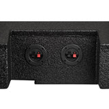 2019-2024 Chevy Silverado and GMC Sierra Loaded Dual 10' Subwoofer Enclosure System - detail view | Silarius