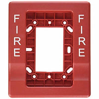 Edwards Signaling EG1RT-FIRE Genesis Trim Plate for Wall Mount, Horn/Strobes, 1-Gang to in. Box, Marked in.Fire in, Red