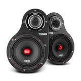 High Density Abs 2-Way Universal Pod 1 X 6.5' Loudspeaker and 1 x 1.5' Tweeter - side view | Silarius