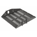 VMP ER-S2CM Vented 2U Center Mount Rack Shelf Load Capacity 50 lb, Black