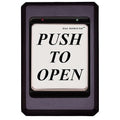 Essex HET-K-PTO Hand-E-Tap Programmable Touch Switch "Push to Open" Graphic, Black Bezel