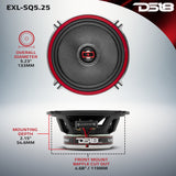 EXL 5.25" 2-Way Coaxial Speaker with Fiber Glass Cone | 80W RMS 3-Ohm - detail view | Silarius