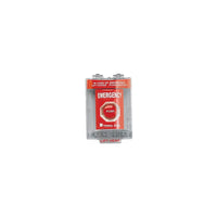 Federal Signal PSEMSC-R Pull Station with Sounder and Cover, 'EMERGENCY' Text, Red