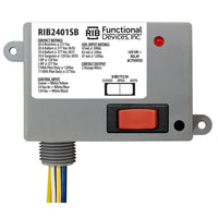 Functional Devices RIB2401SB Enclosed Relay 20A SPST-NO 24VAC/DC or 120VAC with Override Switch